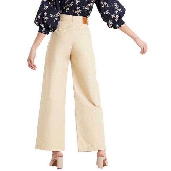 Levi’s Premium High Loose Pleated Twill Pant in Semolina Natural 29 x 32 - Picture 13 of 14